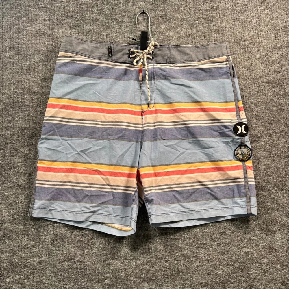 Hurley Pendleton National Park Collection Striped Board Shorts Mens 33 Blue